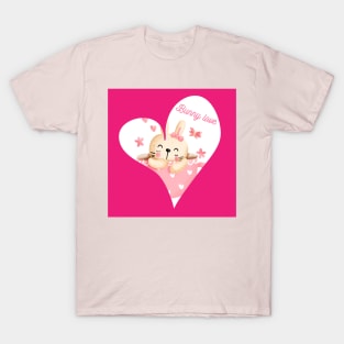 Bunny in big heart T-Shirt